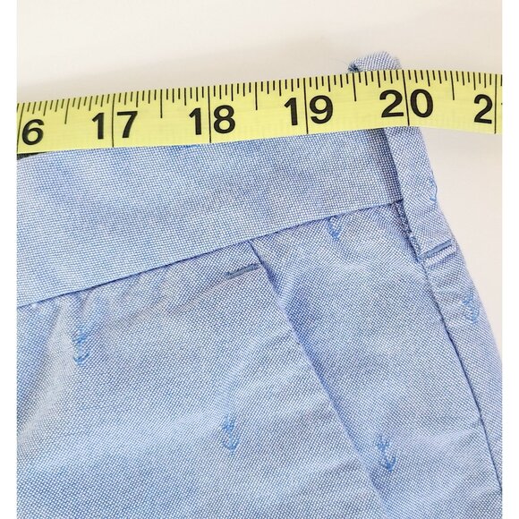 Izod Mens Light Blue Anchor Print 100% Cotton Chino Shorts 40W Preppy - Picture 8 of 10